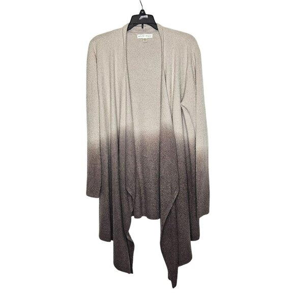 Barefoot‎ Dreams L/XL Womens Gradient Ombre Brown Tan Open Front Cardigan Bamboo - Picture 1 of 7